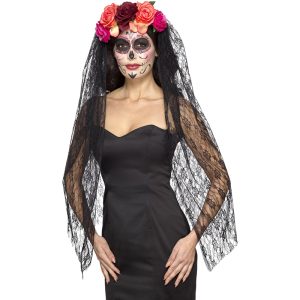 Day of the dead-pääpanta ruusuilla, hunnulla
