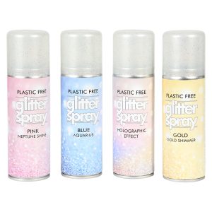 Glitterspray, värivaihtoehtoja
