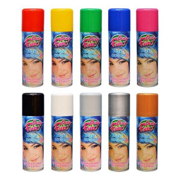 Hiusspray, värivaihtoehtoja
