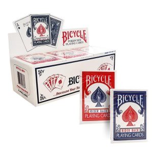 Bicycle - Poker Deck, Rider Back, 12 pakan laatikko - Sininen/Punainen