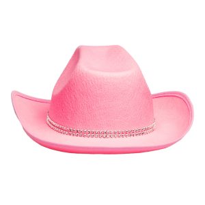 Cowboy-hattu helmillä, pinkki