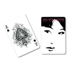 Juliana Chen shooting cards