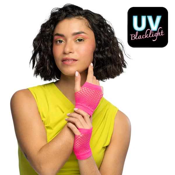 UV-verkkokäsine pinkki