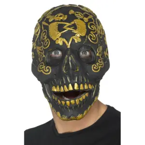 Pääkallonaamari kultainen