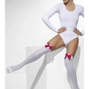 Fever valkoiset sukat pinkein rusetein