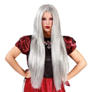 Harmaa pitkä peruukki