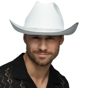 Cowboy-hattu Daisy valkoinen