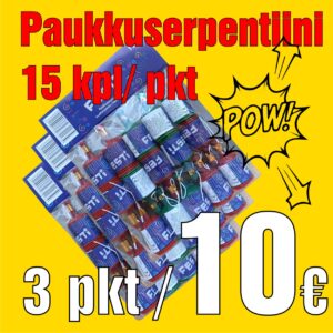 VAPPUTARJOUS Festi paukkuserpentiinit