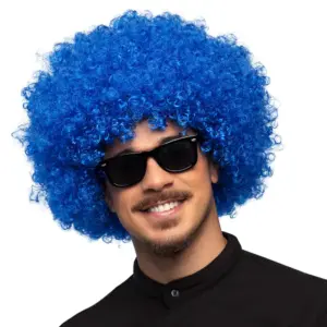 Peruukki afro sininen