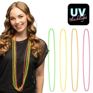Neon helmikaulakorut UV