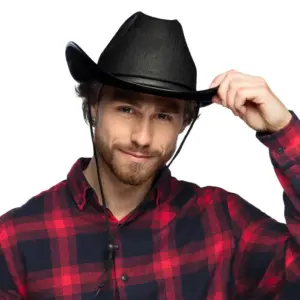 Cowboy hattu musta